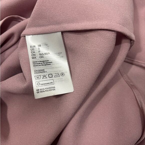 NWT H&M Pastel Pink Tunic Blouse V-Neck - Picture 5 of 6